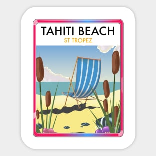 Tahiti Beach St Tropez France Sticker